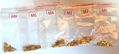  Зображення Позолочені штифти M 12шт (латунні, анкерні) 