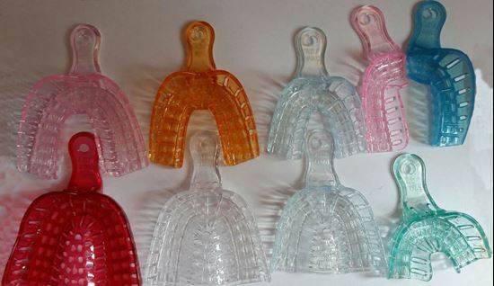  Зображення Набір ложок відбиткових пластикових перфорованих 