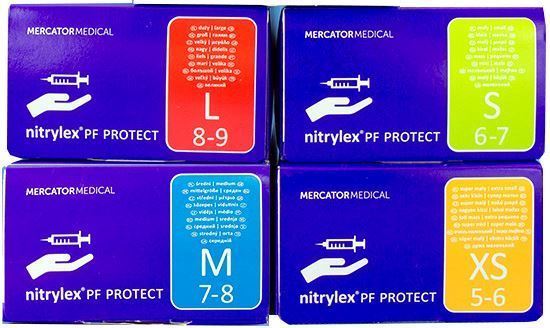 Nitrylex PF Protect  перчатки нитриловые неопудренные (Нитрилекс протект)