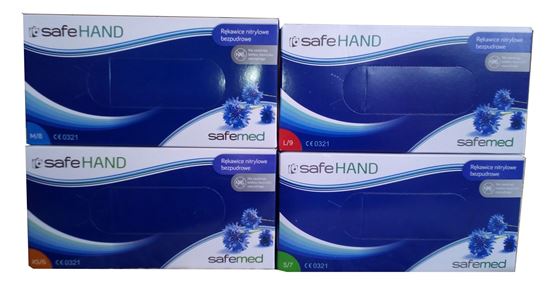 SafeHAND перчатки нитриловые неопудренные Safemed (СейфХЕНД)